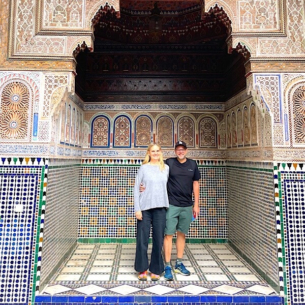 Jutta Büttner und Thomas Borel in den Gemächern der Konkubinen im Palast in Marrakesch. 