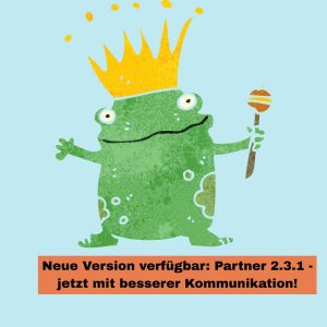 Der Frosch wartet auf den Kuss. Dann wird er ein Prinz.