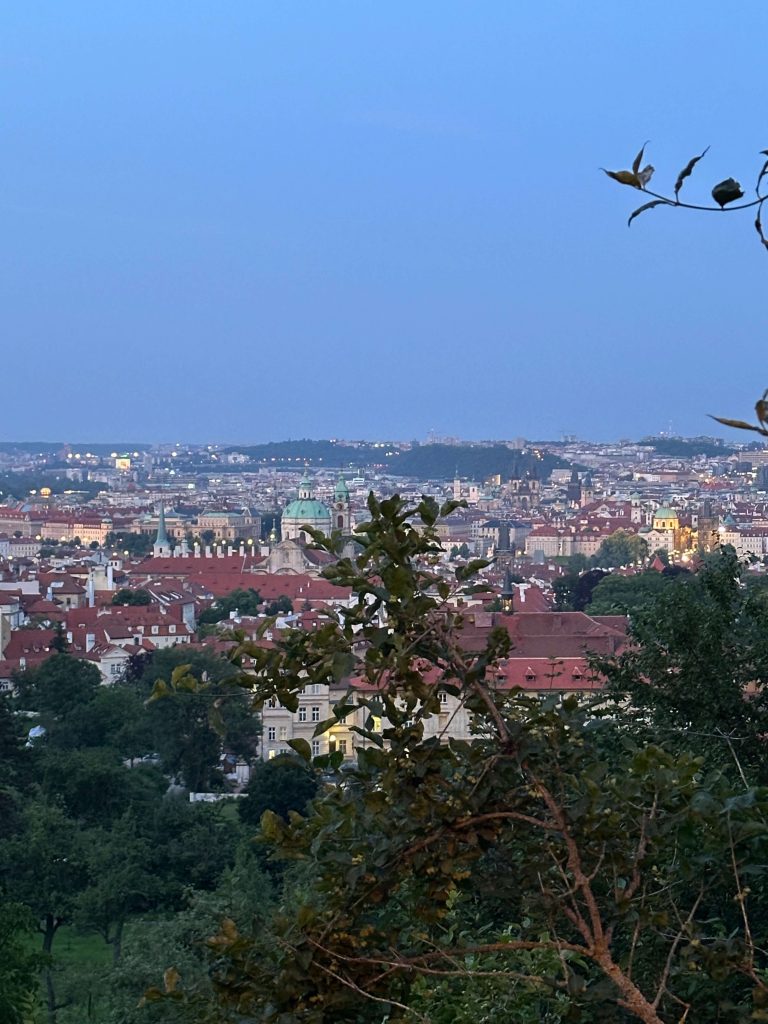 Blick vom Berg auf Prag